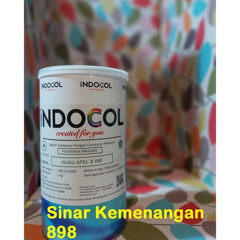 

Pewarna Maanan Indocol Green 898 Hijau Apel 1 G