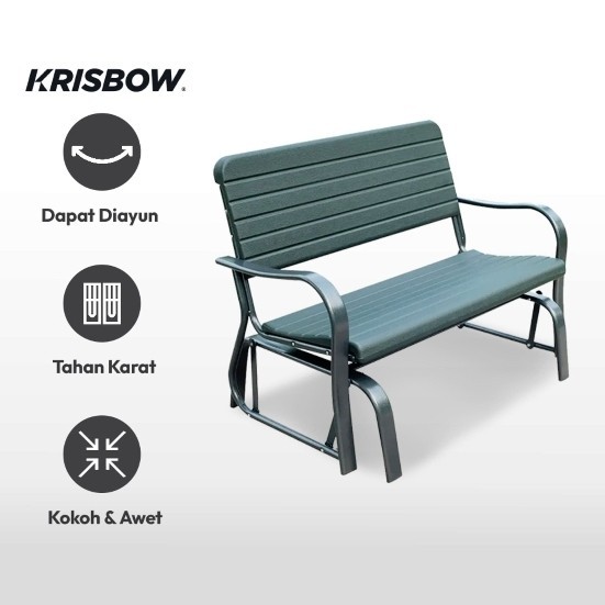 Kursi Ayun Ayunan Taman 2 Dudukan Swing Chair Glider Bench Outdoor