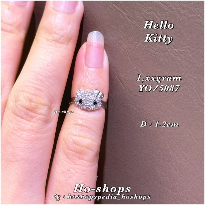 Cincin anak mas putih kadar 75% asli emas