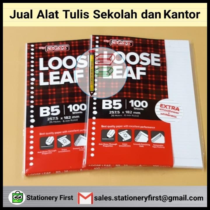 

Terlaris Loose Leaf Kertas Isi File Binder B5 Isi 100 Good Quality