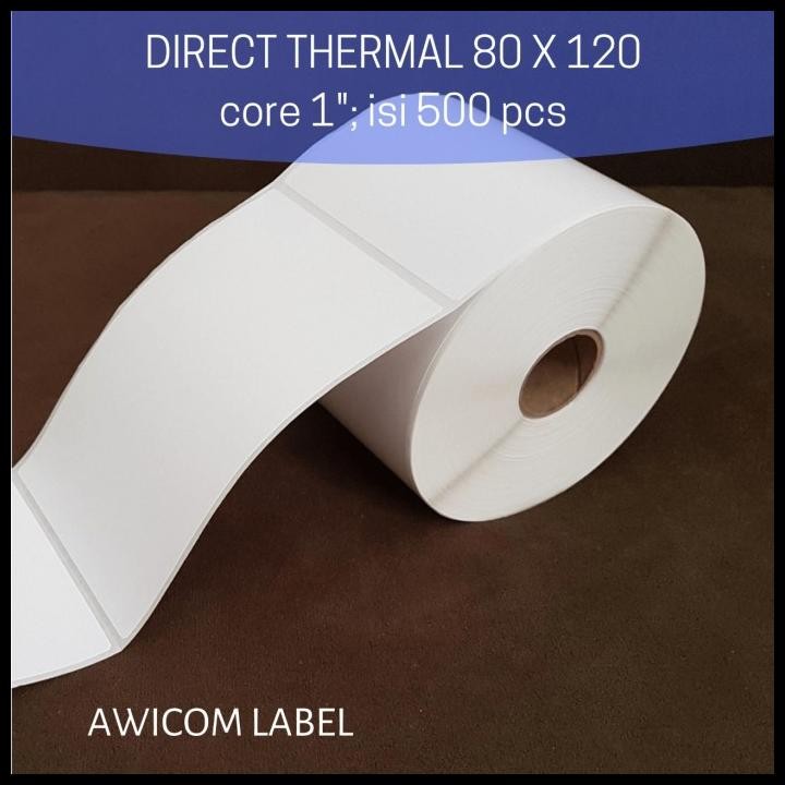 

Terlaris Label Barcode Direct Thermal 80X120 80 X 120 Core 1" Isi 500 Pcs Good Quality