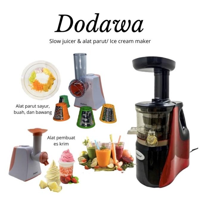 

SLOW JUICER & PARUTAN SAYUR, BUAH, BAWANG / ICE CREAM MAKER ORIGINAL