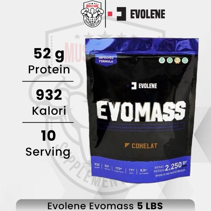 Evolene Evomass Evo Mass 5Lbs Mass Gainer Penambah Berat Badan Susu Original Dan Terpercaya