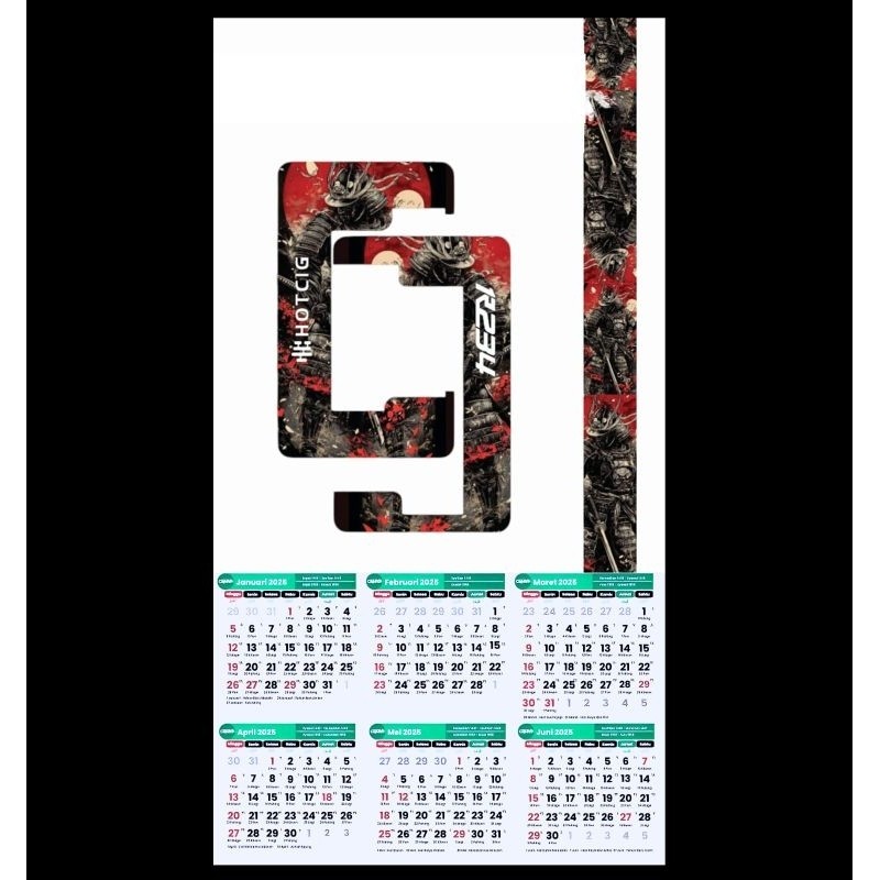 

Terlaris Kalender Baru Tahun233234 Garskin Stiker Custom Case Laminasi Tebal COD
