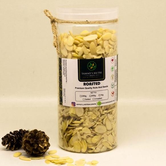

Roasted Salted Sliced Almond 500g (Kacan Almond Iris Panggang Asin) Berkualitas
