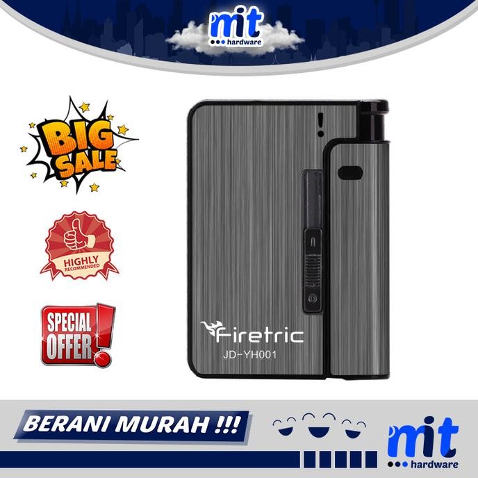 Baru Firetric Cigarettes Box Bungkus Metal Case with Lighter Korek Api