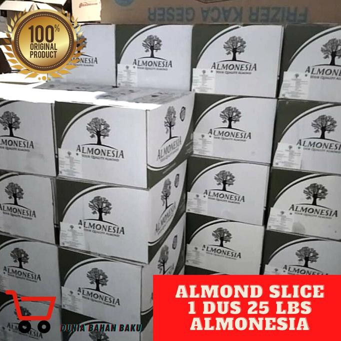 

Almond slice Almonesia ASLI 1 karton 11,34 kg Berkualitas