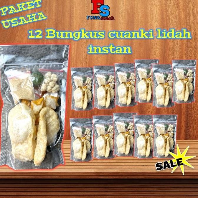 

12 BUNGKUS CUANKI LIDAH INSTAN || CUANKI INSTAN FUNSSNACK FOOD MAKANAN KUAH KALDU PEDAS INSTAN BAWANG AYAM CHILI ORIGINAL