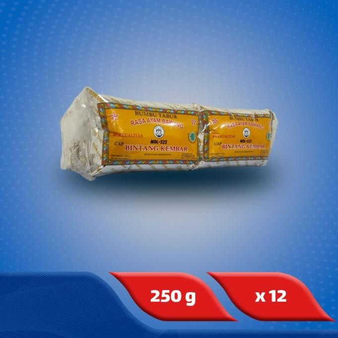 

BINTANG KEMBAR BUMBU TABUR AYAM BAWANG 250 G X 12 PCS ORIGINAL