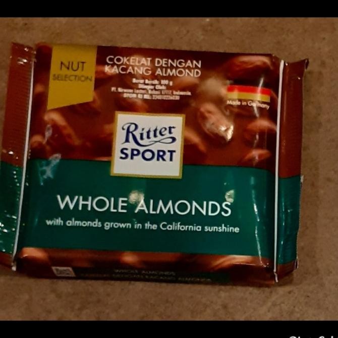

Ritter Sport Whole Almond Chocolate-Chocolate Import Berkualitas