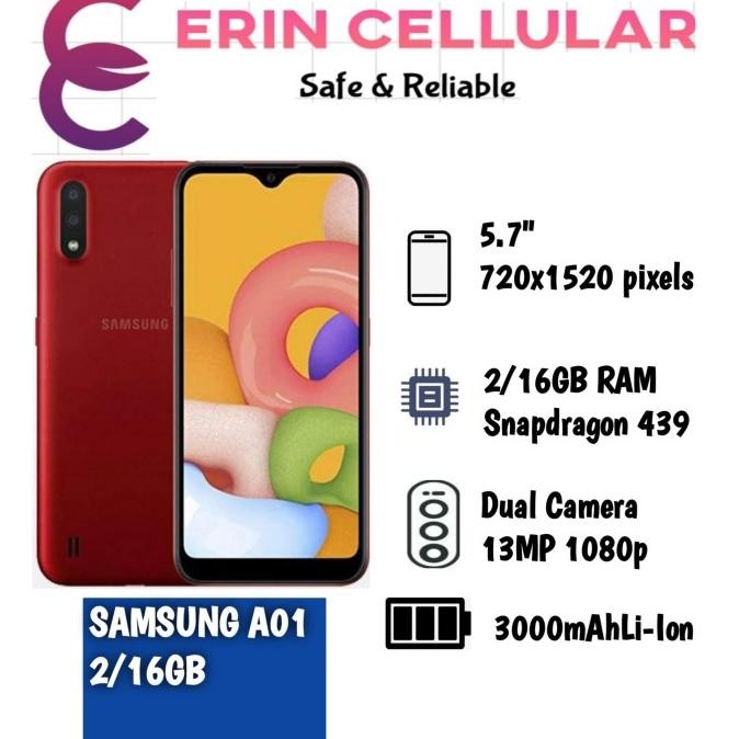 Promo HP Samsung Galaxy A01 2/16GB -GRS RESMI SAMSUNG SEIN -Biru, Black