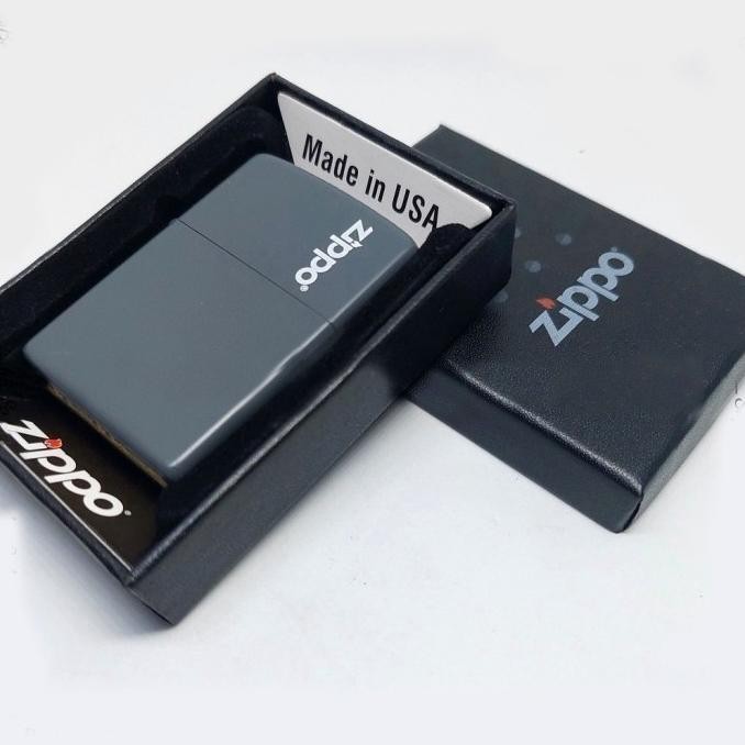 Baru Korek Api Mancis Zipo Matte Abu Grade Ori