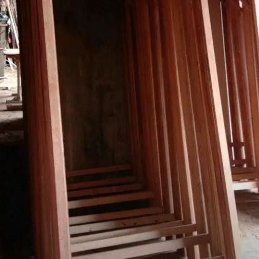 Best Pintu Dobel + Kusen T205Cm X L75Cm Kayu Meranti