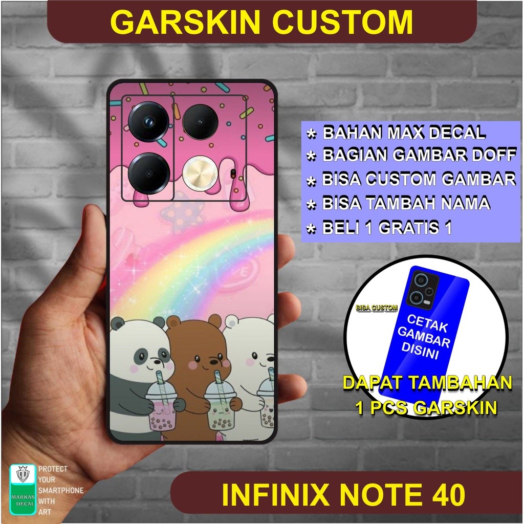 

Terlaris Infinix Note 40 Garskin Stiker Custom Case Laminasi Tebal COD