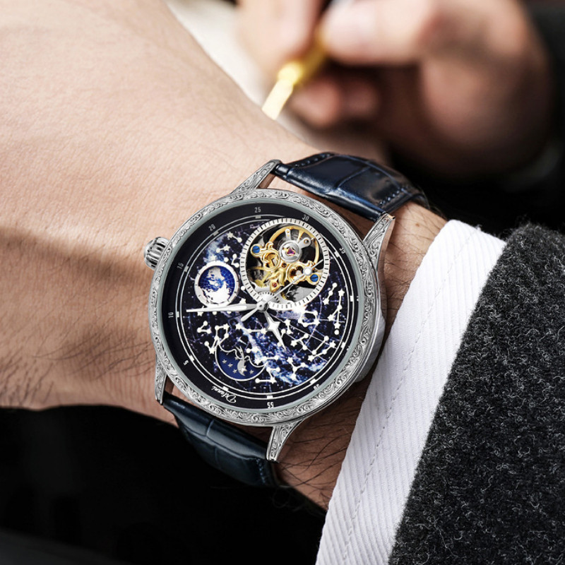 Men's Watches Mechanical Automatic Business Wristwatch Tourbillon Hollow Fashion New Sport