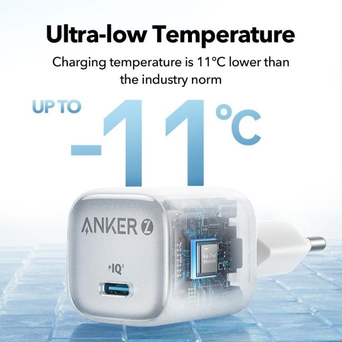 Anker Zolo Gan 30W 20W Adaptor Kepala Charger Iphone 15 Samsung Type C Pd Ice-Cooled Fast Charging -