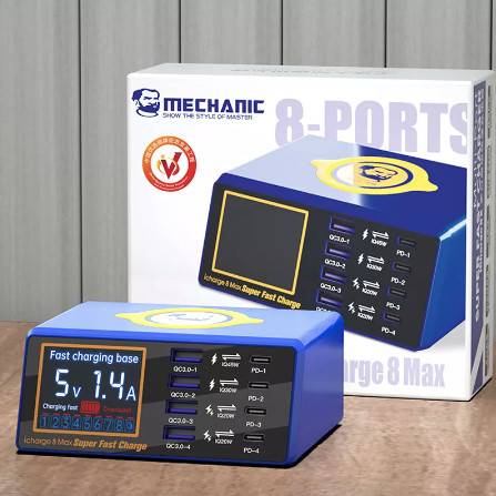 MECHANIC iCharger 8 Max 15W USB 9 port QC 3.0 PD Smart wireless Charge