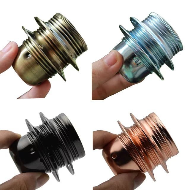 Fitting gantung lampu jerman e27 aluminium vintage retro klasik edison