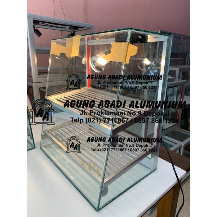 DISPLAY / SHOWCASE AYAM FRIED ICKEN TANPA LIS MODEL AQURIUM AKUARIUM