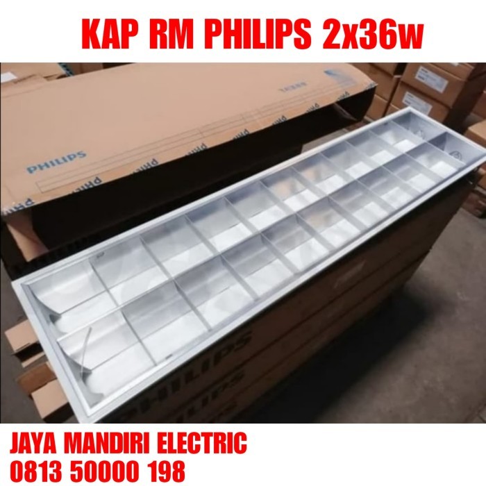 KAP LAMPU PHILIPS TBS 318 2 x TL-D 36W KAP RM RMI inbow TL LED