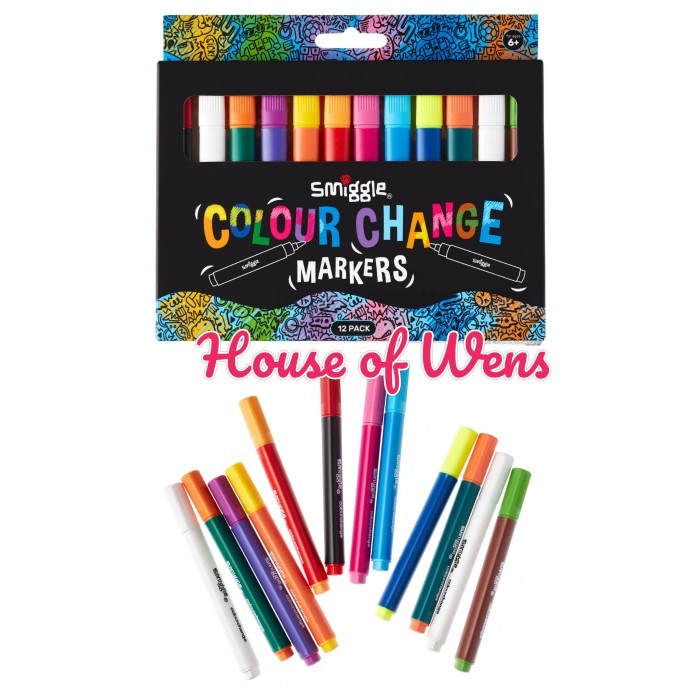 

SMIGGLE COLOUR CHANGE MARKERS X12 ORIGINAL - SPIDOL SMIGGLE