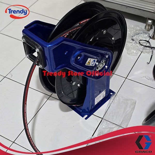 Hose Reel Graco XD20 1/2 Inch PN HSM65B + Selang 15m - Gulungan Selang Graco 1/2 Inch