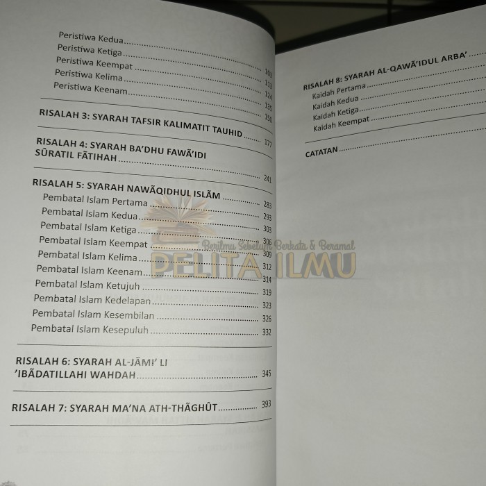 READY BUKU SYARH RASA'IL - MENYELAMI HAKIKAT TAUHID DAN SYIRIK (TERJEMAH KITAB SILSILAH SYARAH