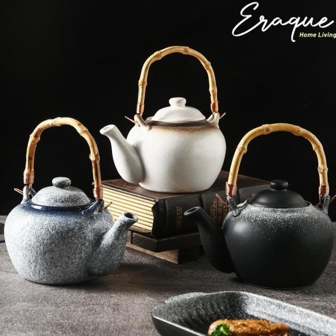 Mori Kettle Tea Pot / Teko Ketel Teh Kopi Keramik Jepang Rustic 520ml