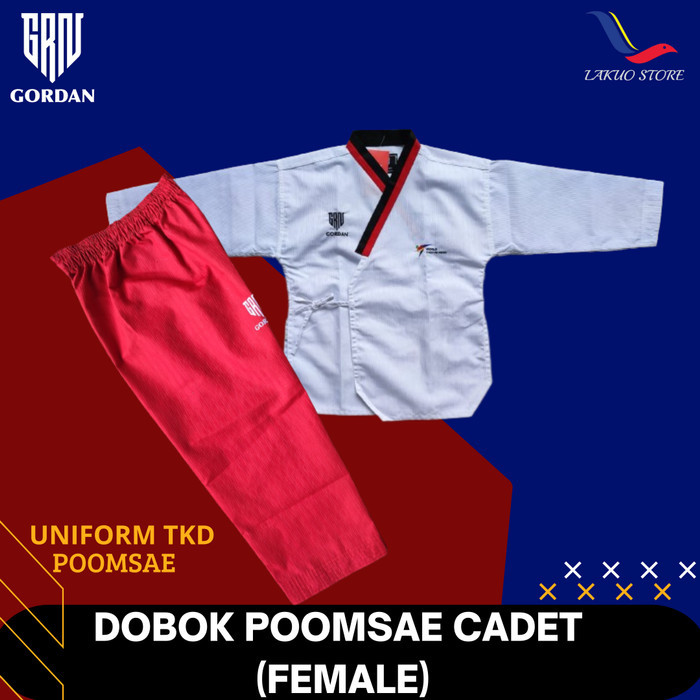 Terbaru.. Dobok Poomsae Gordan / Seragam Taekwondo Poomsae / Baju Taekwondo