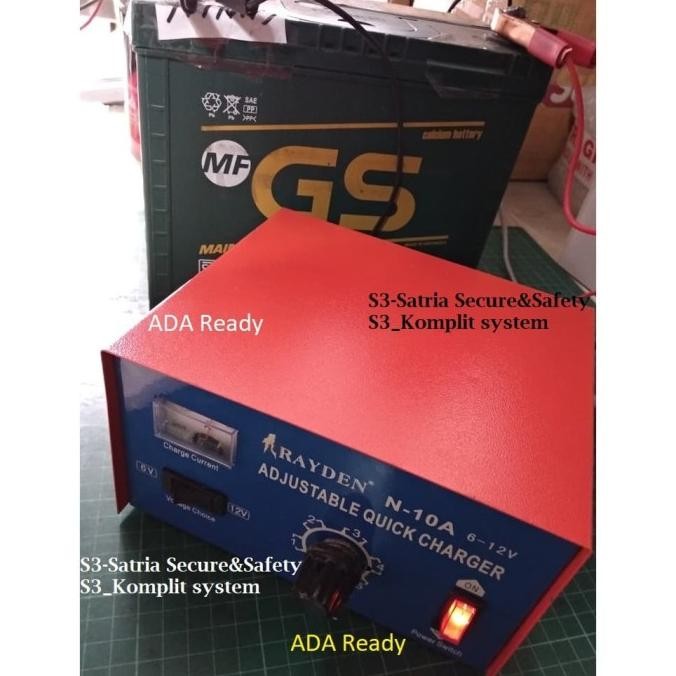 CAS AKI / CHARGER AKI MOBIL DAN MOTOR 10 A / Charger Aki Rayden