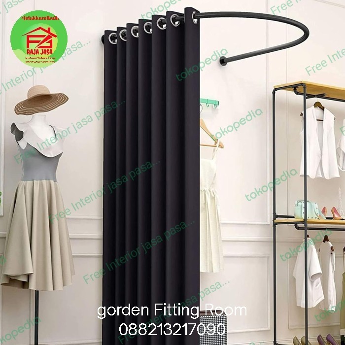 Sale Gorden Fitting Room Kamar Ganti Gorden Ruang Ganti W Hitam