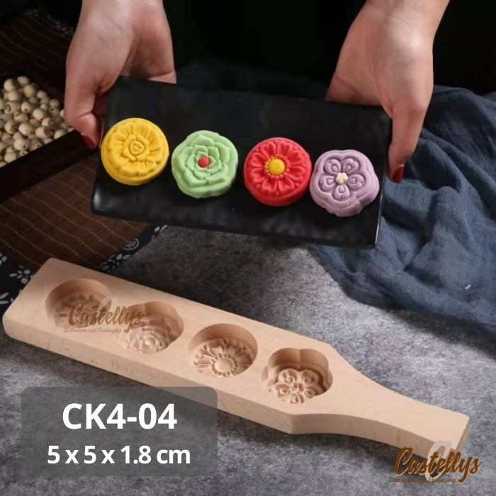 

TERBARU CETAKAN KUE KAYU CK4-04 BUNGA MOONCAKE PIA ANGKU KUE TOK SNOWSKIN DLL