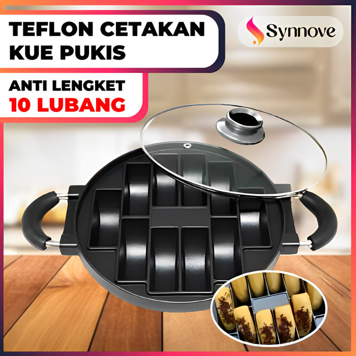 

TERLARIS CETAKAN KUE PUKIS 10 LUBANG SET TUTUP KACA CETAKAN KUE PANCONG LOYANG ANTI LENGKET