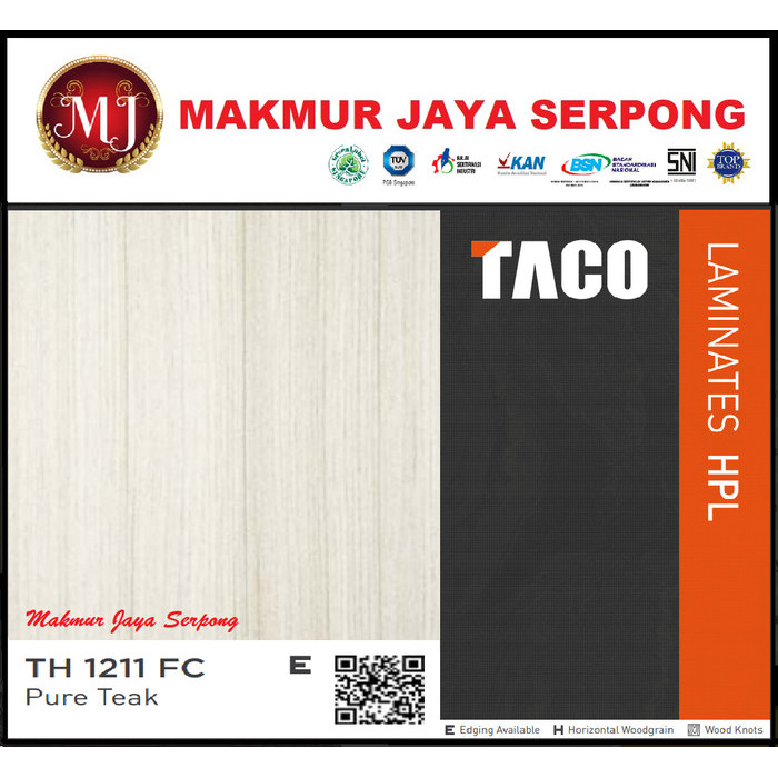 HPL TACO TH 1211 FC Pure Teak | WOODGRAIN