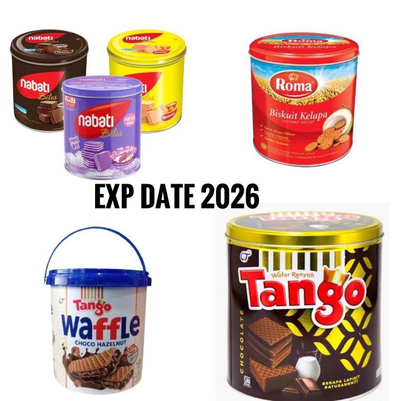 

rwe-45 nabati waffle tango aneka biskuit wafer jar kaleng Original