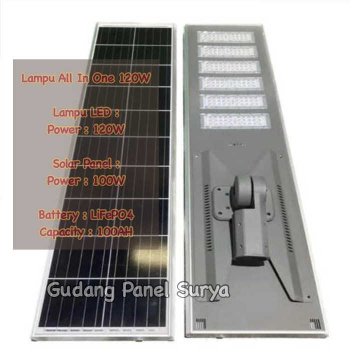 Lampu Jalan PJU All In One 120W Lampu Jalan pju all in one 120watt