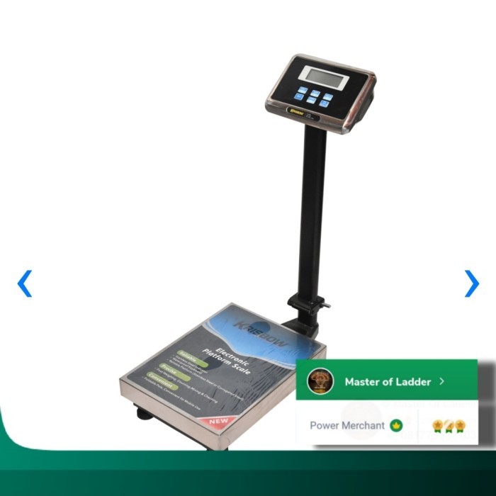 TERBARU - Krisbow Timbangan Duduk Barang Ekspedisi Paket Digital with Tera 60 Kg