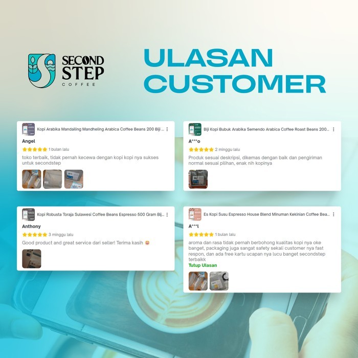 

Kopi Arabika Mandailing Mandheling Arabica Coffee Beans 200 Biji Bubuk