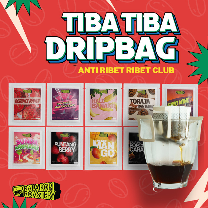 

Tiba Tiba Coffee Drip Bag Kopi Drip Bag 12G