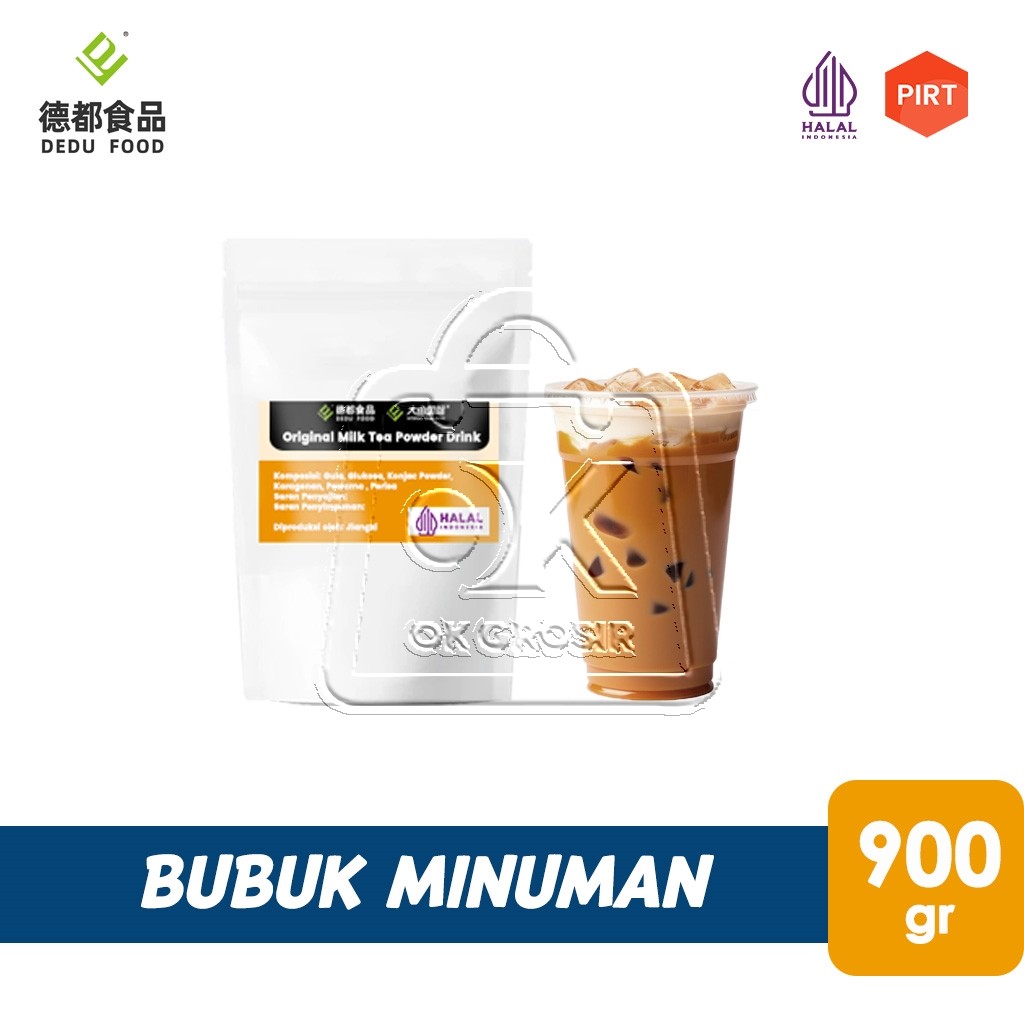 

Original Milk Tea Powder Drink DeduFood Bubuk Minuman Rasa Teh Susu (Pouch 900g)