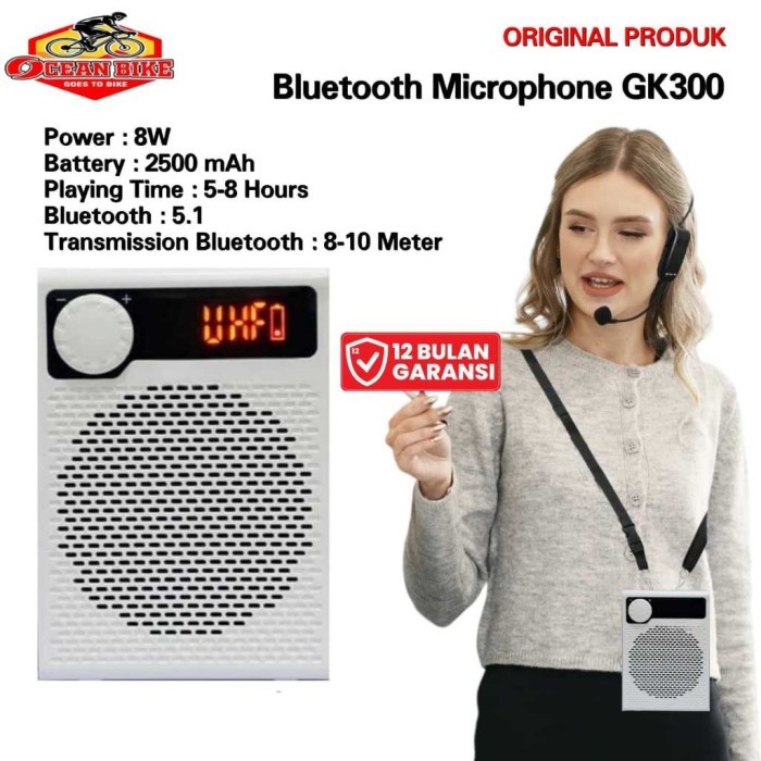 Speaker Pinggang Mini Mic Clip On Mengajar Tour Guide Murotal Mengaji