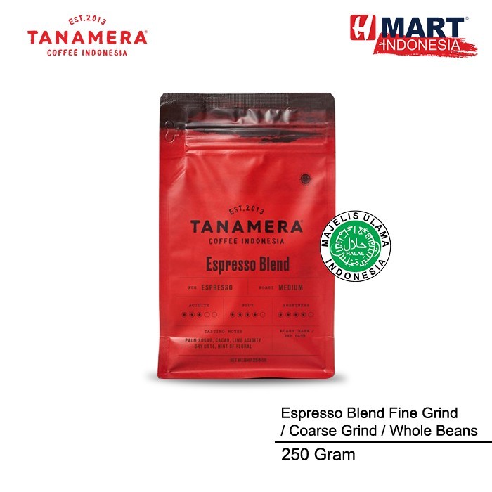 

Tanamera Coffee - Espresso Blend / Kopi Arabika 250 Gram 3 Varian