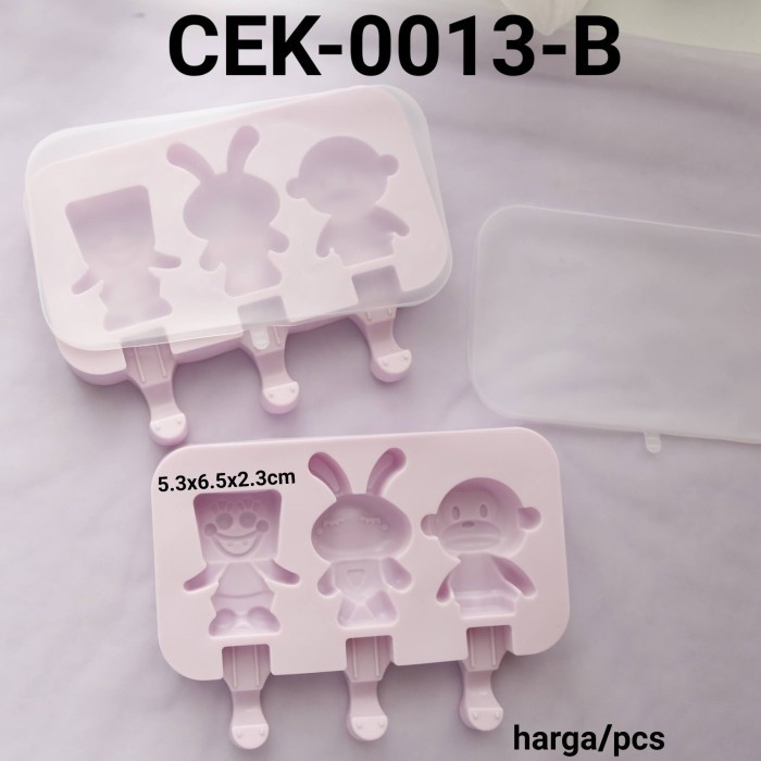 

BEST GR-CEK-0013 CETAKAN SILIKON ES KRIM PEPPA PIG MONYET KELINCI BEAR