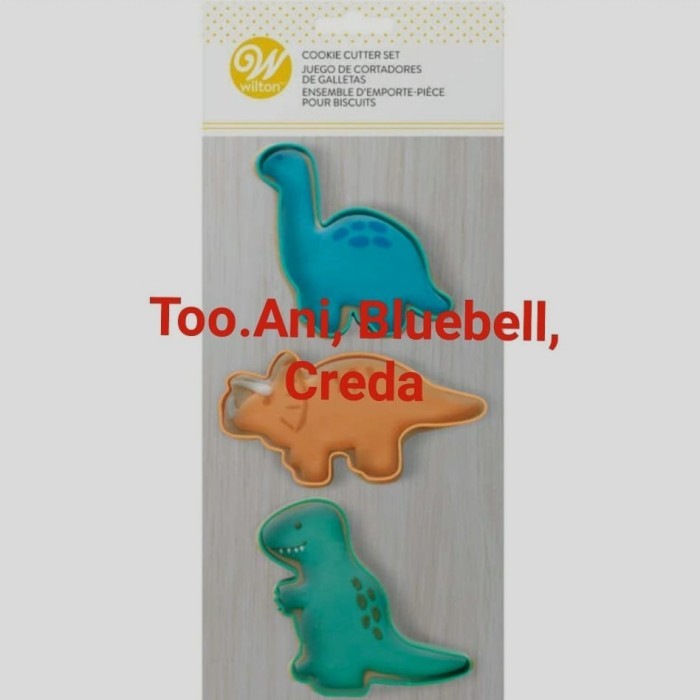 

READY STOCK WILTON DINOSAURUS METAL COOKIE CUTTER SET OF 3
