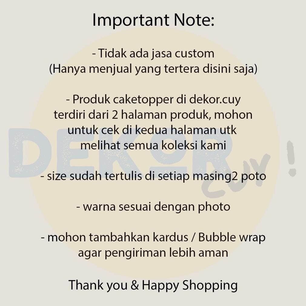 Bisa COD CAKE TOPPER Barakallah Fii Umrik cake topper happy birthday karakter custom palsu anak mini