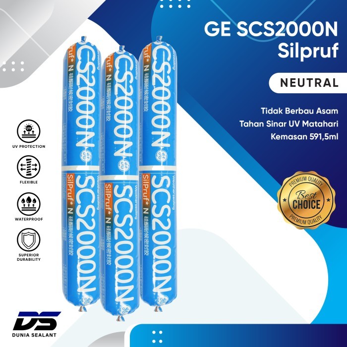 GE SCS 2000 Silpruf Silicone Weatherproofing Sealant Neutral
