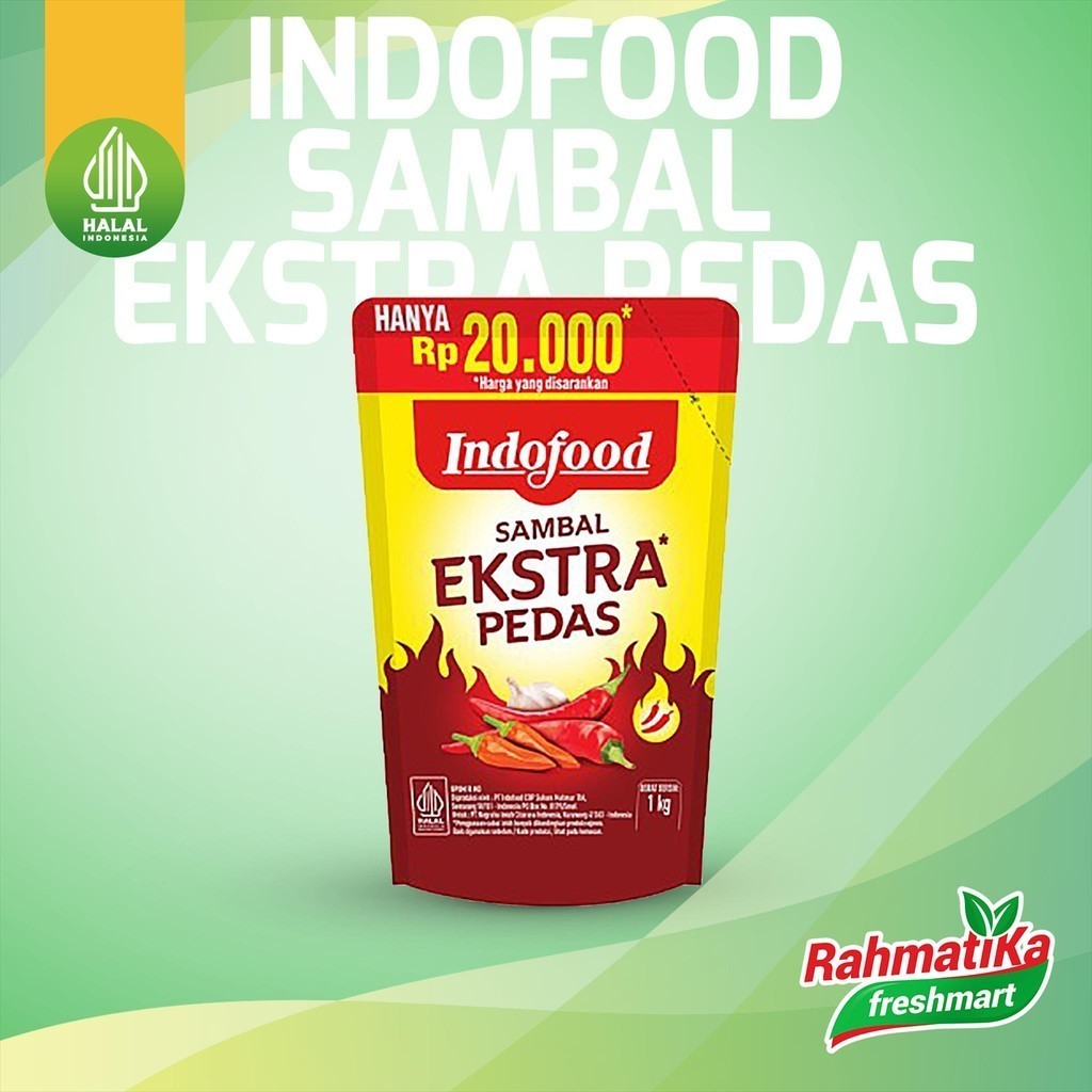 

Indofood Sambal Extra Pedas 1 Kg (Pouch)