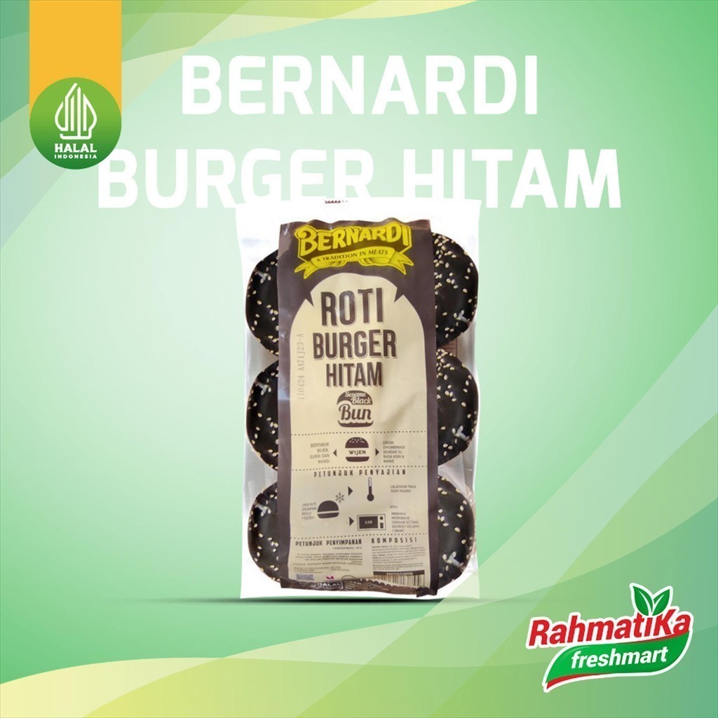 

Bernardi Roti Burger Hitam Wijen Isi 6 / 300 gr