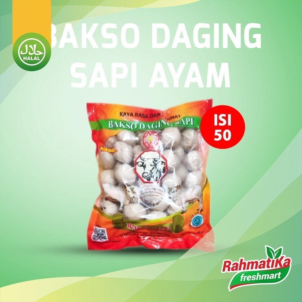 

Bakso Warisan319 Daging Sapi Urat 600g Isi 50