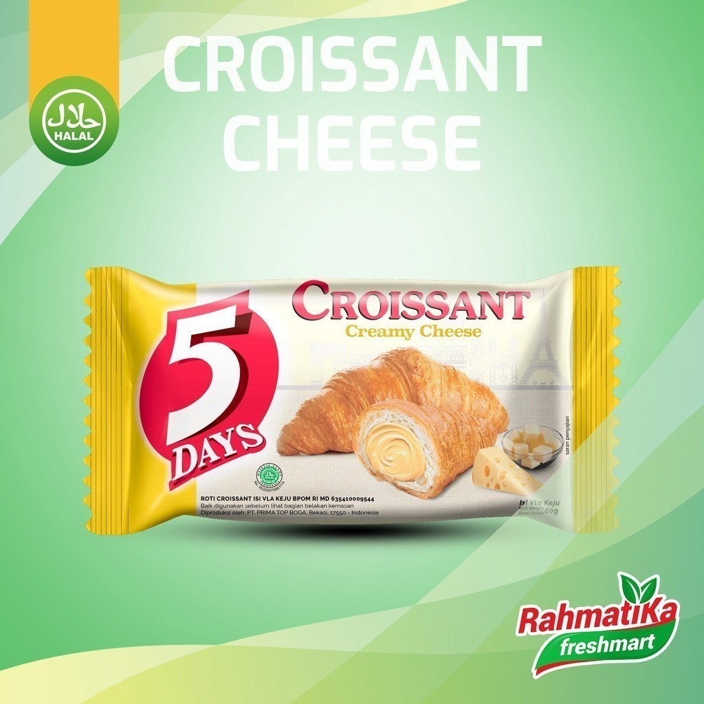 

Roti 5Days Croissant Creamy Cheese 60 gram